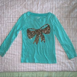 Cherokee sequined bow shirt (TP 4-5)